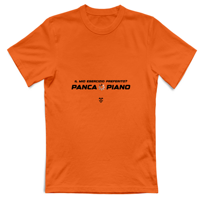 T-Shirt Unisex Palestra “Esercizio Preferito? Panca Piano” - Stampa Black