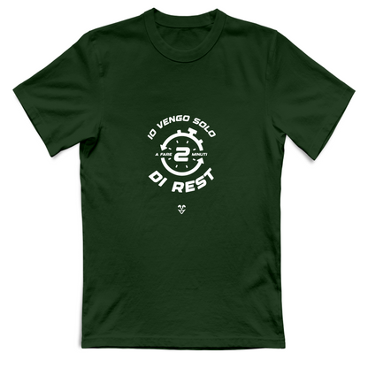 T-Shirt Unisex Palestra “2 min di Rest” - Stampa White