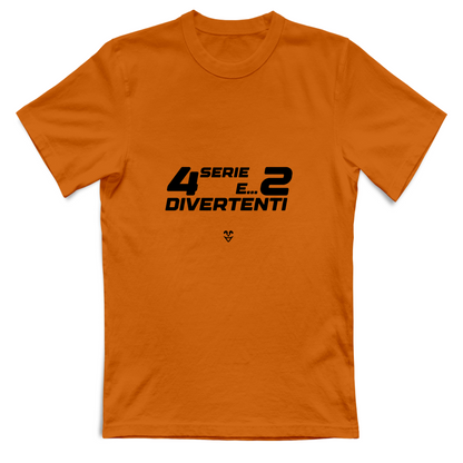 T-Shirt Unisex “4 Serie E... 2 Divertenti” - Stampa Black