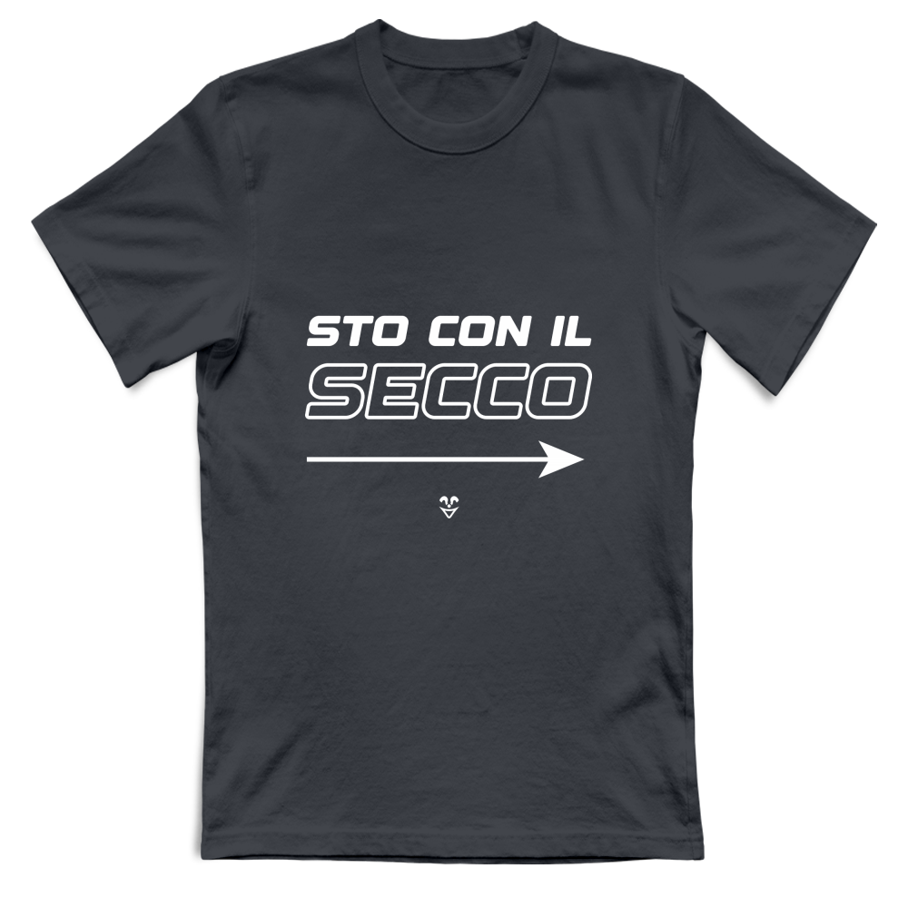 T-Shirt Unisex “Sto Con Il Secco” - Stampa White