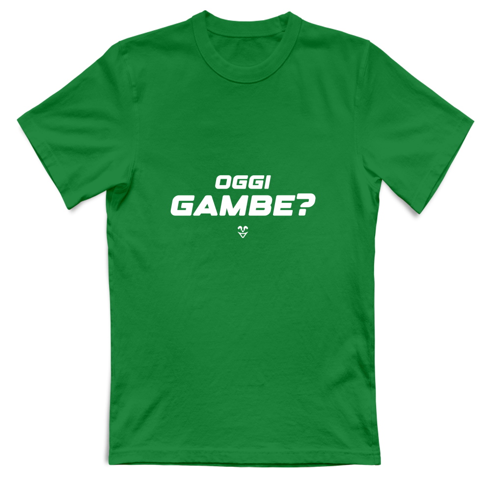 T-Shirt Unisex Palestra “Oggi Gambe?” - Stampa White