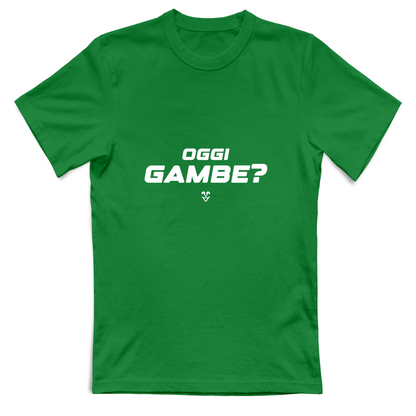 T-Shirt Unisex Palestra “Oggi Gambe?” - Stampa White
