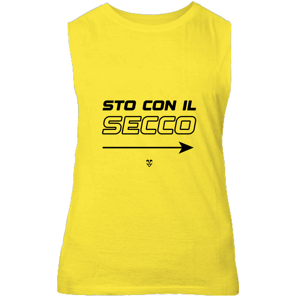 Canotta Unisex Palestra “Sto Con Il Secco” - Stampa Black