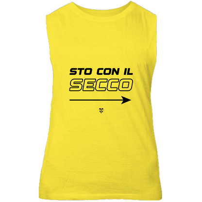 Canotta Unisex Palestra “Sto Con Il Secco” - Stampa Black