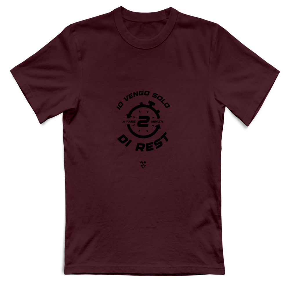 T-Shirt Unisex Palestra “2 min di Rest” - Stampa Black