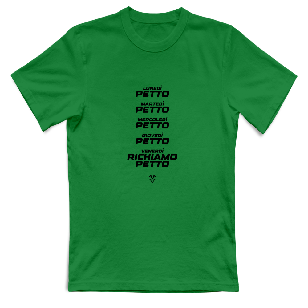 T-Shirt Unisex Palestra “Settimana Petto” - Stampa Black
