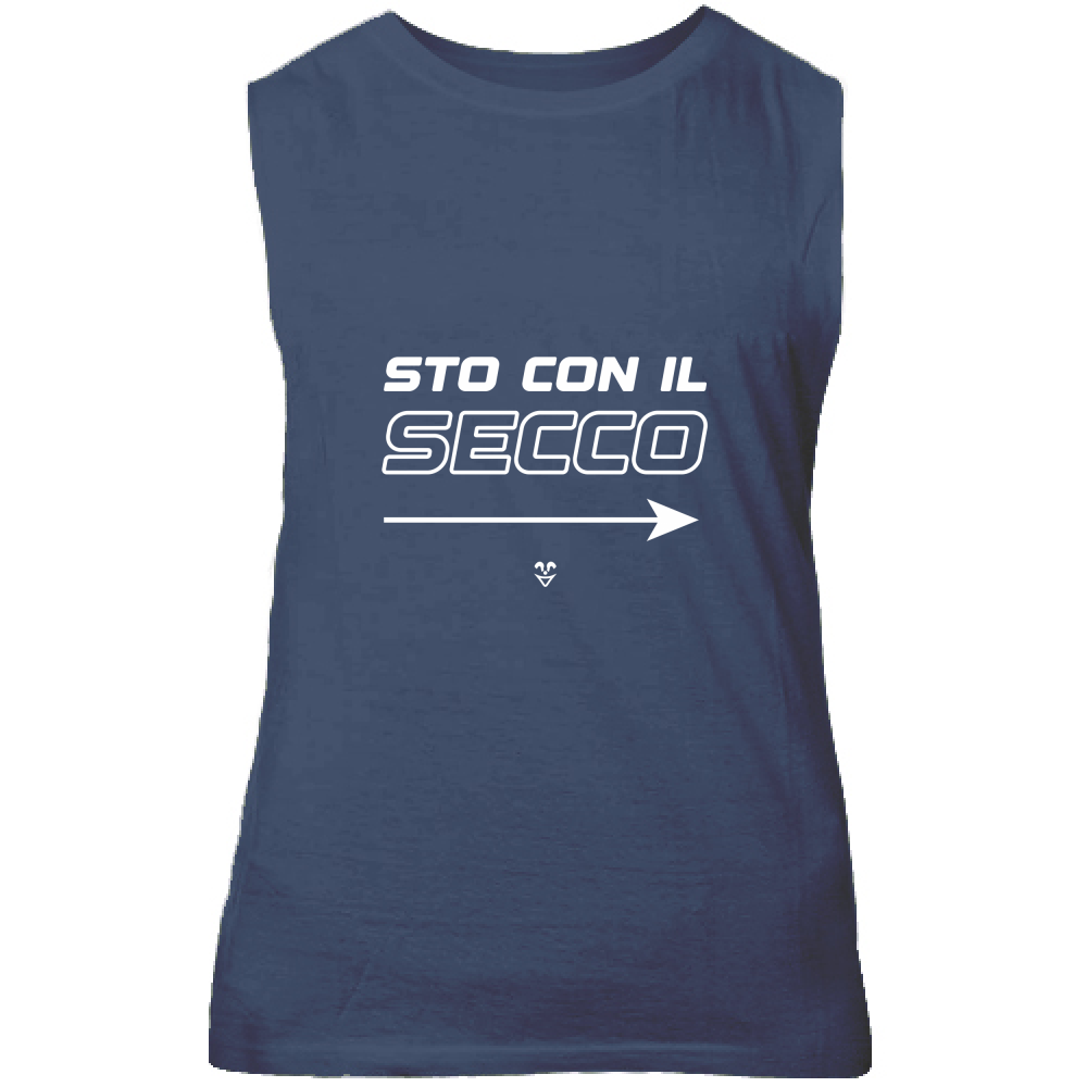 Canotta Unisex Palestra “Sto Con Il Secco” - Stampa White