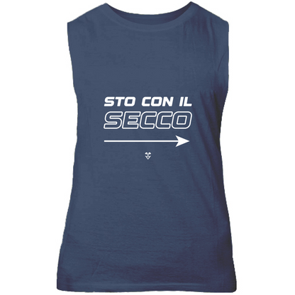 Canotta Unisex Palestra “Sto Con Il Secco” - Stampa White