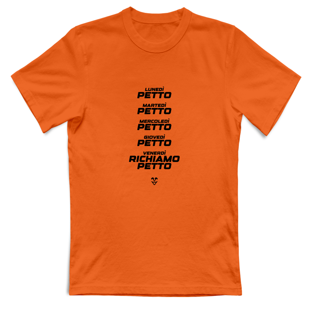 T-Shirt Unisex Palestra “Settimana Petto” - Stampa Black