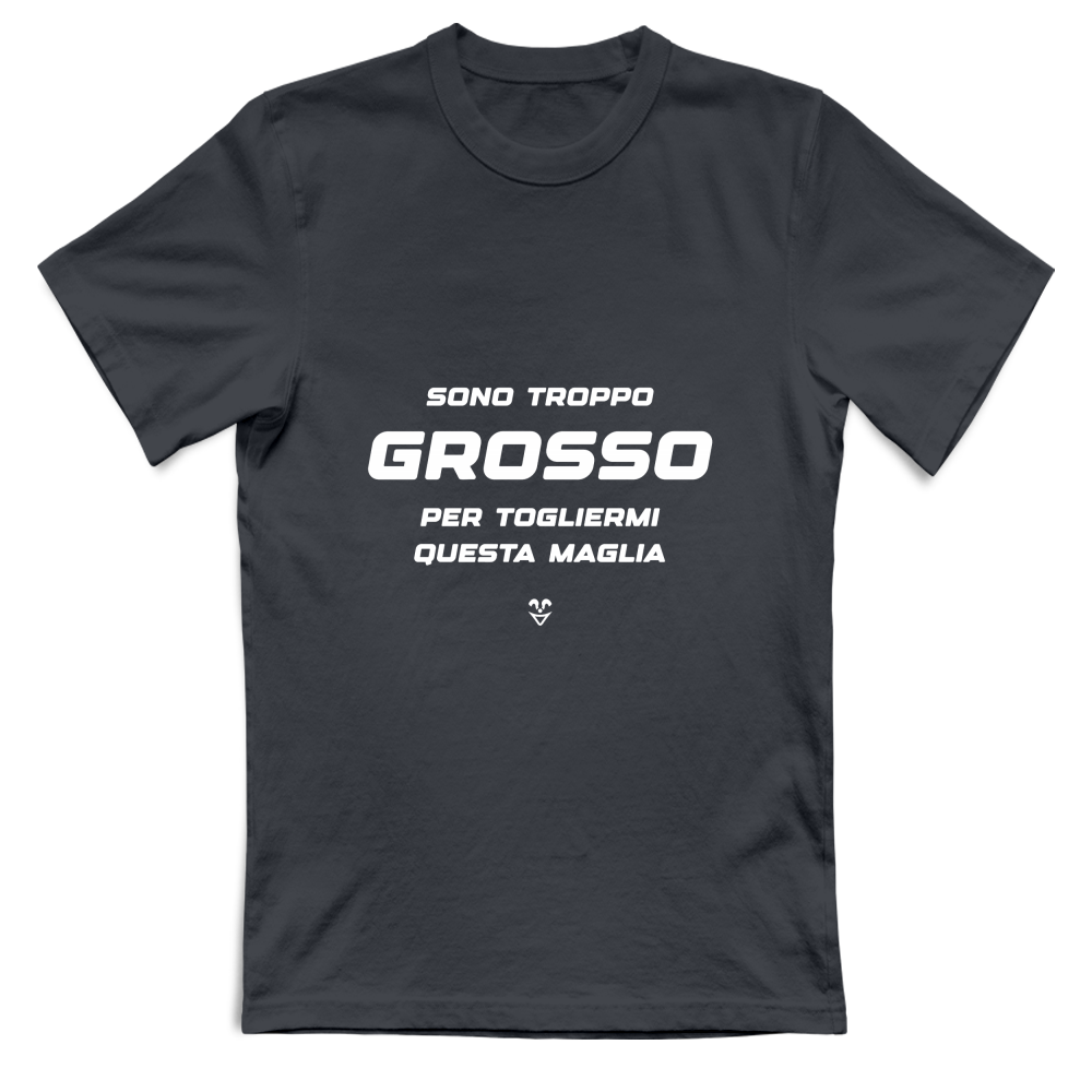 T-Shirt Unisex Palestra “Sono Troppo Grosso Per Togliermi Questa Maglia”