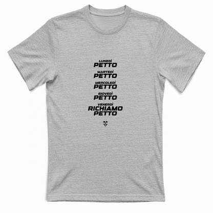 T-Shirt Unisex Palestra “Settimana Petto” - Stampa Black