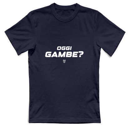 T-Shirt Unisex Palestra “Oggi Gambe?” - Stampa White