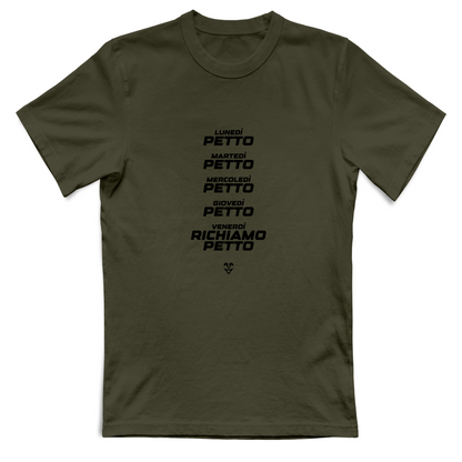 T-Shirt Unisex Palestra “Settimana Petto” - Stampa Black