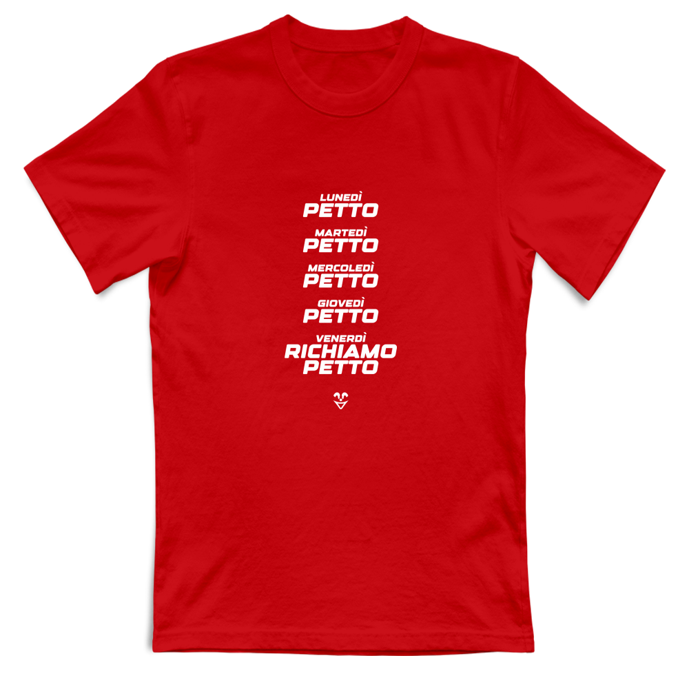 T-Shirt Unisex Palestra “Settimana Petto” - Stampa White