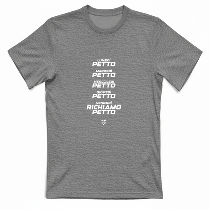 T-Shirt Unisex Palestra “Settimana Petto” - Stampa White