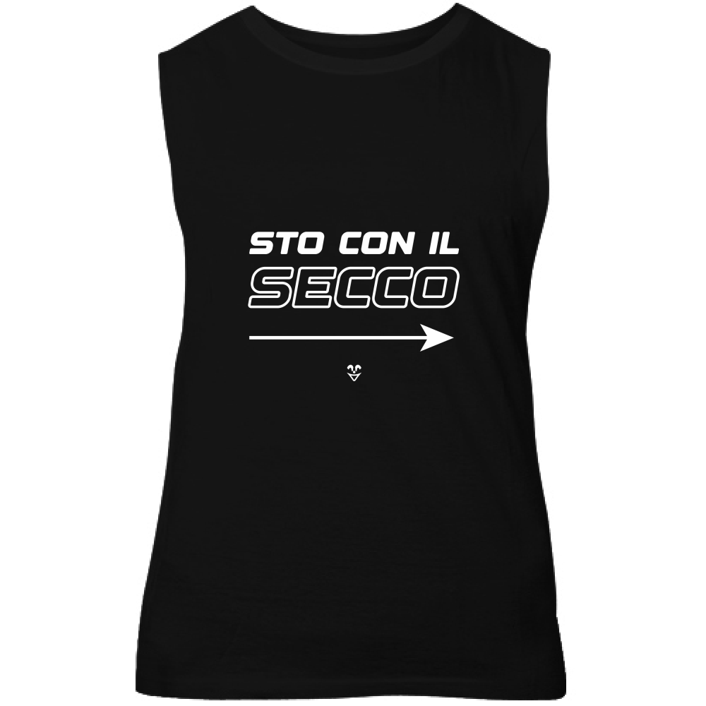 Canotta Unisex Palestra “Sto Con Il Secco” - Stampa White