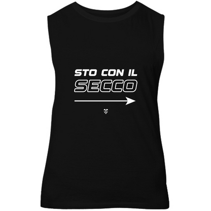Canotta Unisex Palestra “Sto Con Il Secco” - Stampa White
