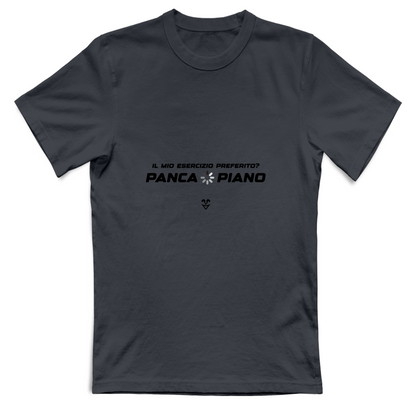 T-Shirt Unisex Palestra “Esercizio Preferito? Panca Piano” - Stampa Black