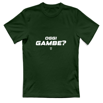 T-Shirt Unisex Palestra “Oggi Gambe?” - Stampa White