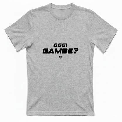T-Shirt Unisex Palestra “Oggi Gambe?” - Stampa Black