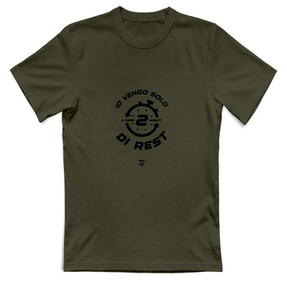T-Shirt Unisex Palestra “2 min di Rest” - Stampa Black
