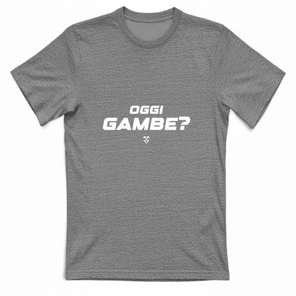 T-Shirt Unisex Palestra “Oggi Gambe?” - Stampa White